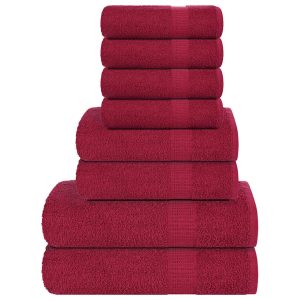 vidaXL 8-delige Handdoekenset 360 g/m² 100% katoen antracietkleurig