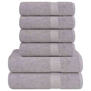 vidaXL 6-delige Handdoekenset 360 g/m² 100% katoen marineblauw