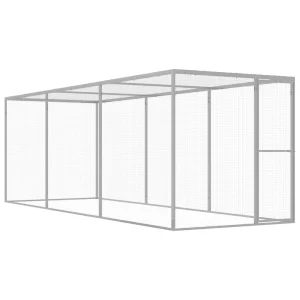 vidaXL Kattenkooi 3x1,5x1,5 m gegalvaniseerd staal