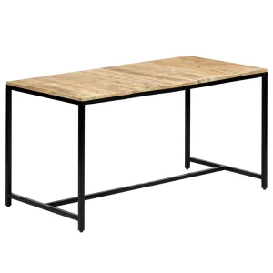 vidaXL Eettafel 180x90x75 cm massief ruw mangohout
