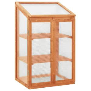 vidaXL Broeikas 60x45x100 cm vurenhout