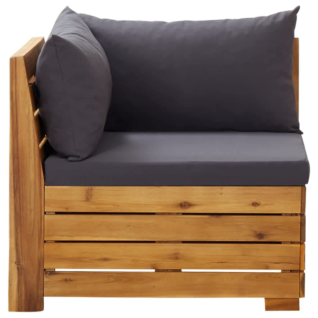 vidaXL 2-delige Loungeset met kussens massief acaciahout - Afbeelding 3