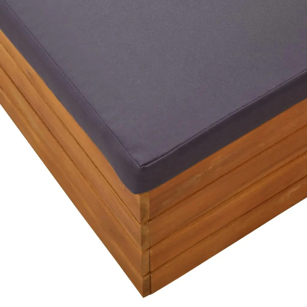 vidaXL 2-delige Loungeset met kussens massief acaciahout - Afbeelding 8