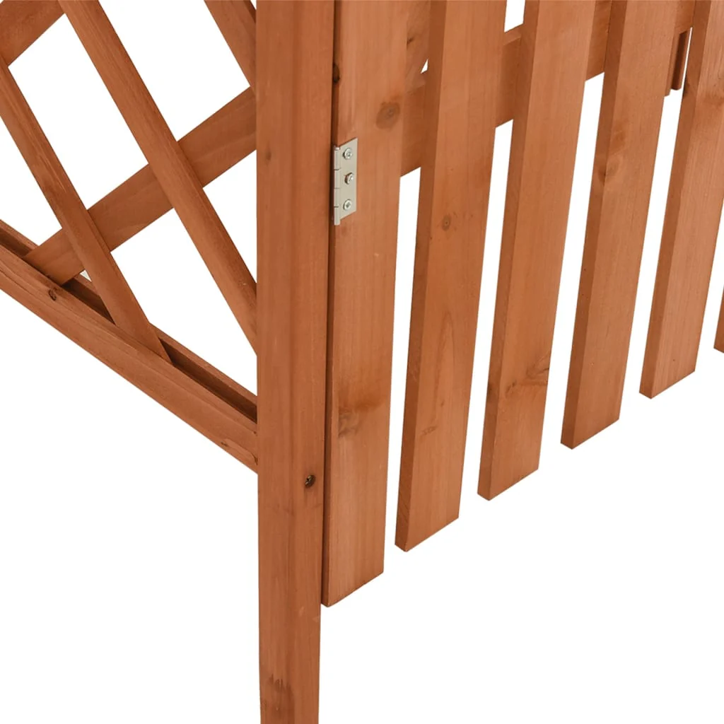 vidaXL Pergola met poort 116x40x204 cm massief vurenhout - Afbeelding 6