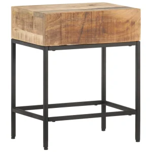 vidaXL Bijzettafel 40x30x50 cm massief ruw mangohout