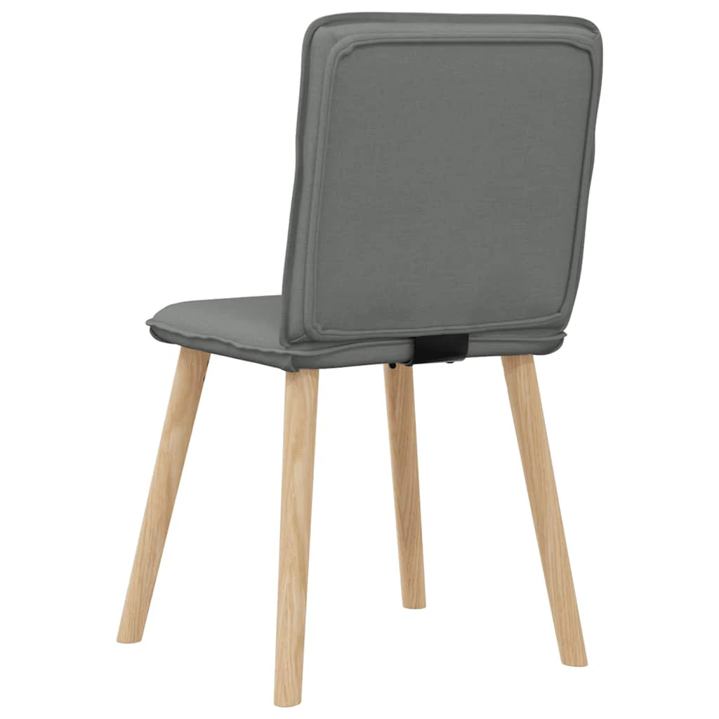 vidaXL Eetkamerstoelen 2 st stof donkergrijs - Afbeelding 7