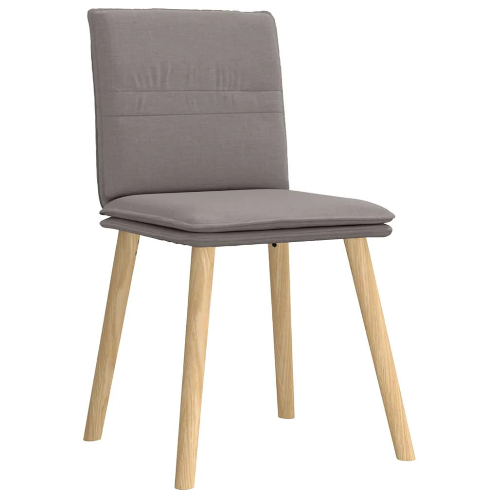 vidaXL Eetkamerstoelen draaibaar 2 st stof taupe - Afbeelding 4