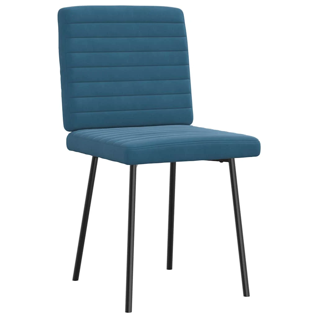 vidaXL Eetkamerstoelen 6 st fluweel zwart - Afbeelding 4