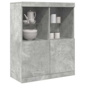 vidaXL Dressoir 81x37x100 cm bewerkt hout zwart