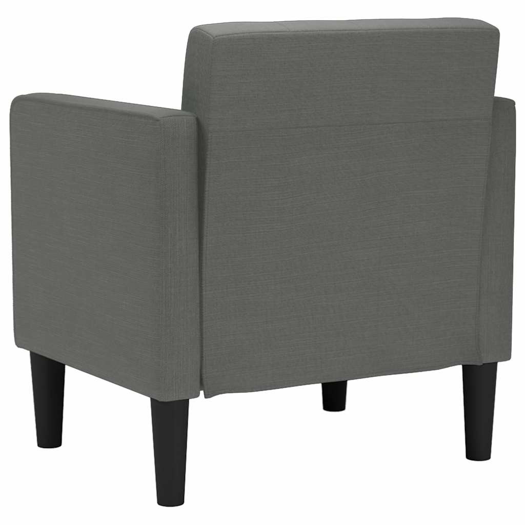 vidaXL Fauteuil met armleuningen 53 cm stof donkergrijs - Afbeelding 6