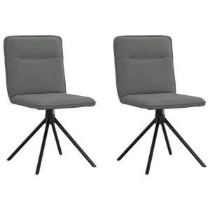 vidaXL Eetkamerstoelen 6 st stof donkergrijs