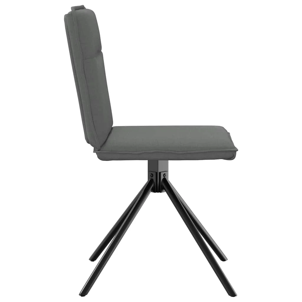 vidaXL Eetkamerstoelen 6 st stof donkergrijs - Afbeelding 6