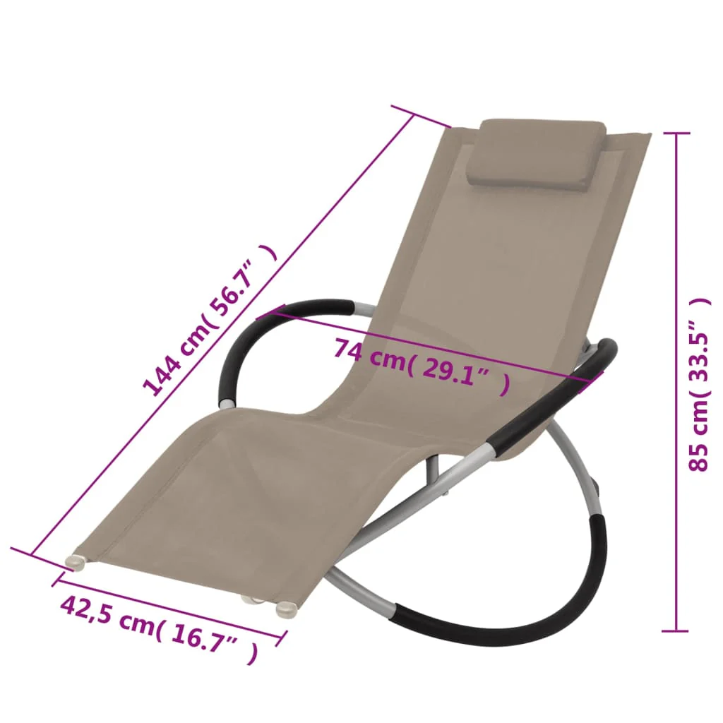 vidaXL Tuinligbed geometrisch staal taupe - Afbeelding 8