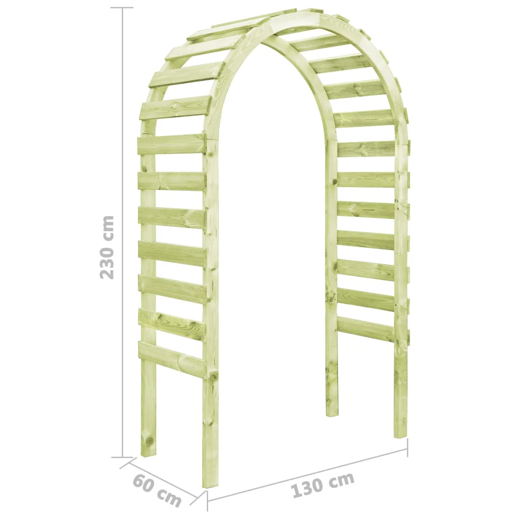 vidaXL Pergola 130x60x230 cm geïmpregneerd grenenhout - Afbeelding 6