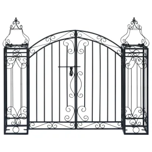 vidaXL Poort decoratief 122x20,5x100 cm smeedijzer