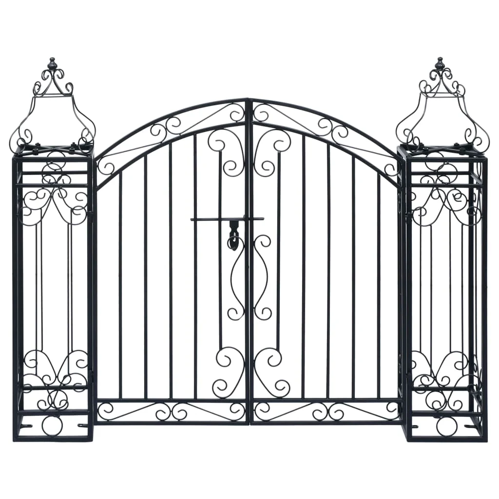 vidaXL Poort decoratief 122x20,5x100 cm smeedijzer - Afbeelding 8