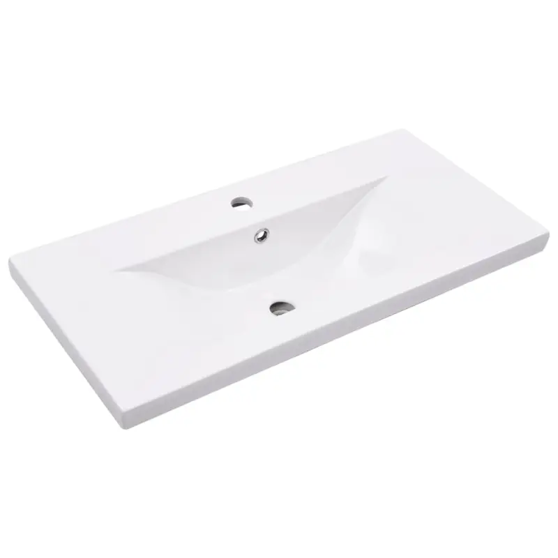 Badkamerkaptafel met inbouwwastafel en gepoedercoat ijzer frame - Afbeelding 6