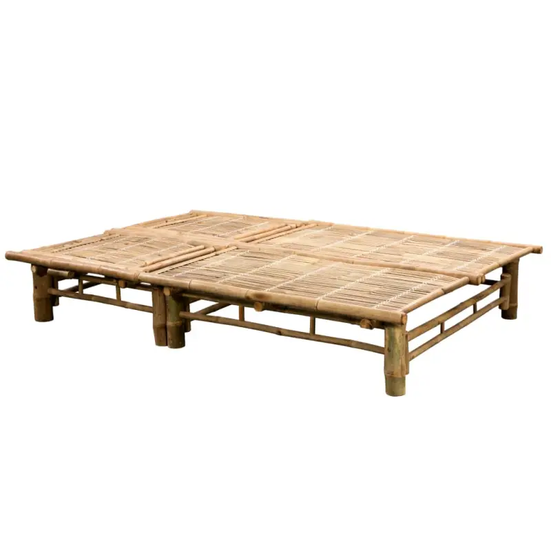 Bamboe ligstoel voor twee personen voor tuin en ontspanning - Afbeelding 6