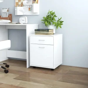 Bewerk hout opbergkast met modern design voor documenten en kleine spullen