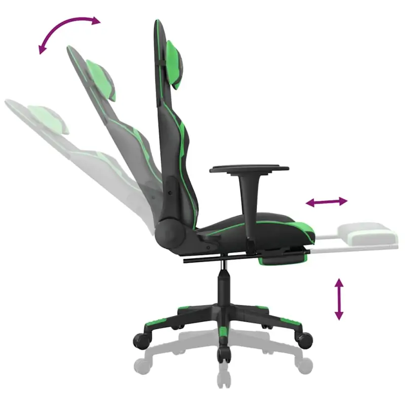 Comfortabele gamingstoel met duurzaam kunstleer en vlekbestendige afwerking - Afbeelding 8