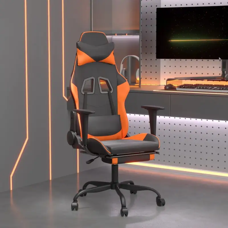 Comfortabele gamingstoel met duurzaam kunstleer en vlekbestendige afwerking