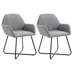 Eetkamerstoelen met gepoedercoat stalen poten en comfortabele stof