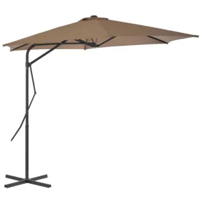 Elegante parasol met stalen paal en 360 graden draaien voor schaduw