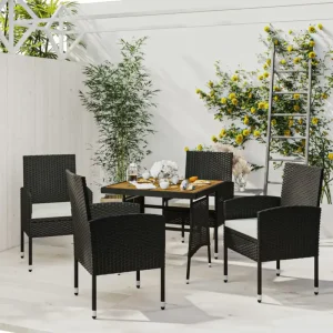 Elegante tuinset met waterdicht PE-rattan en massief acaciahout