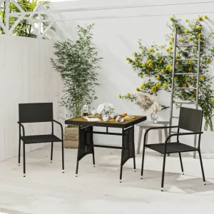 Elegante tuinset met waterdicht PE-rattan en massief acaciahout