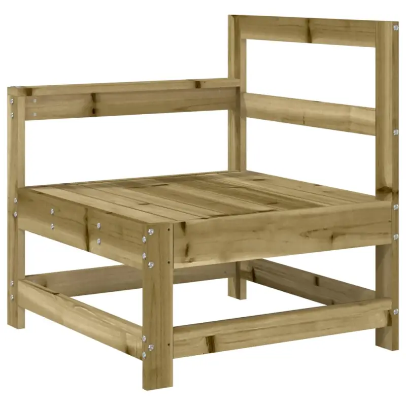 Houten loungeset met voetenbank en salontafel van geïmpregneerd grenenhout - Afbeelding 4
