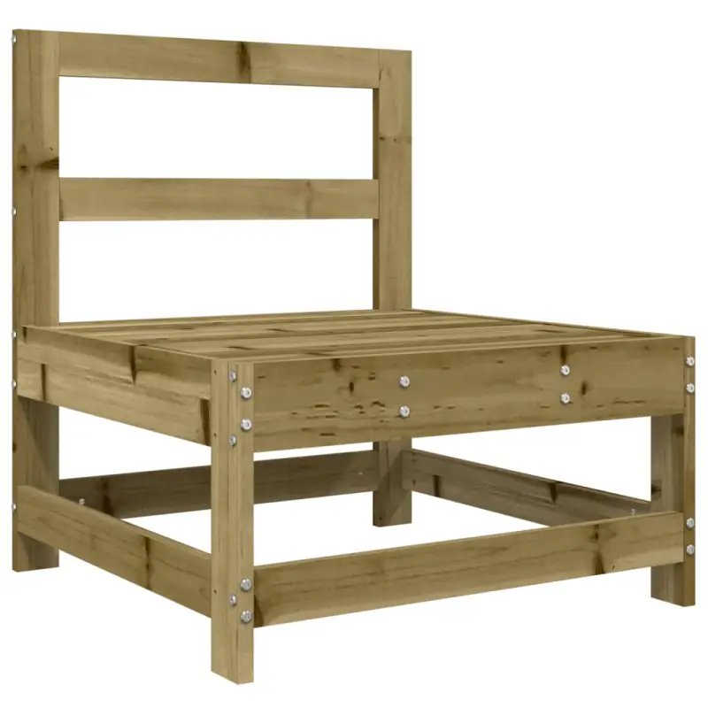 Houten loungeset met voetenbank en salontafel van geïmpregneerd grenenhout - Afbeelding 5