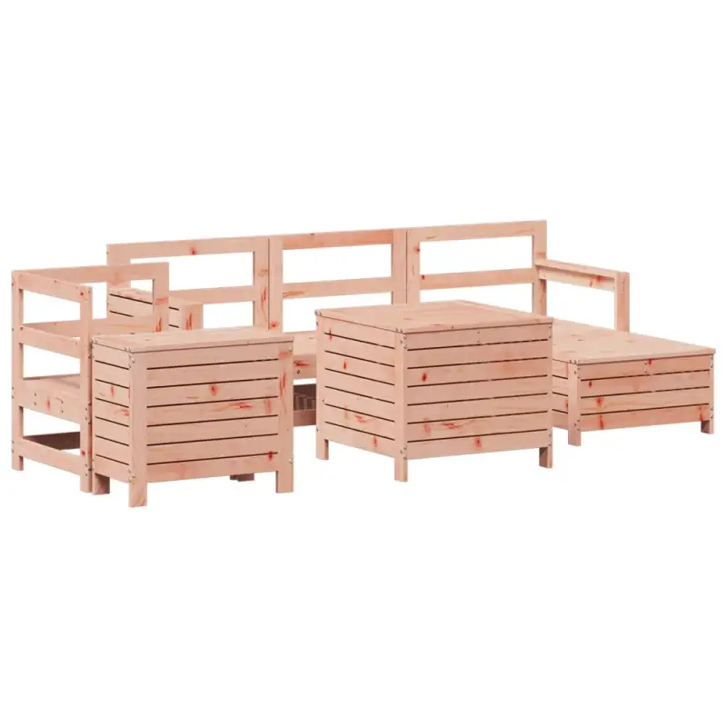 Houten loungeset van massief Douglas vurenhout voor tuin en terras - Afbeelding 3