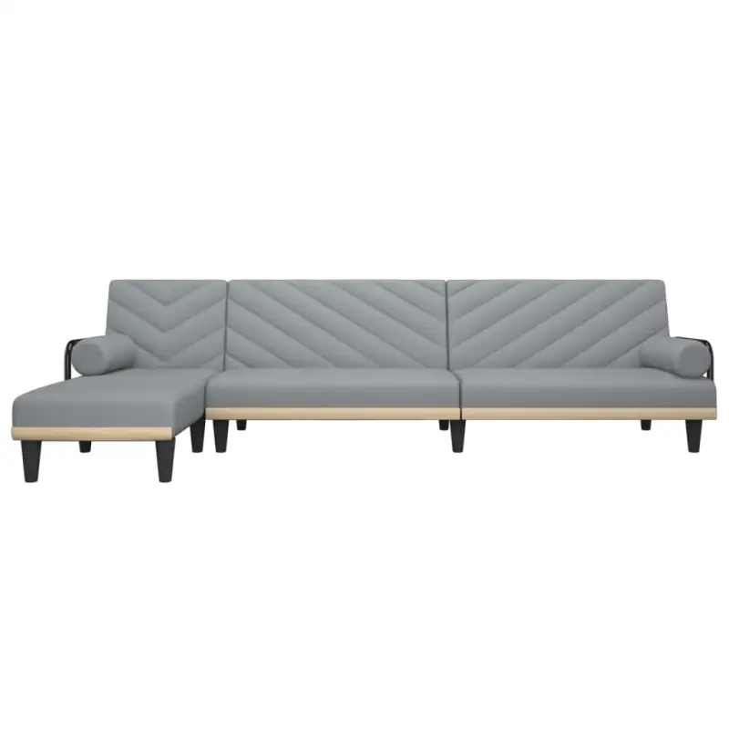 L-vormige slaapbank met chaise longue en perfecte totale afmetingen - Afbeelding 4
