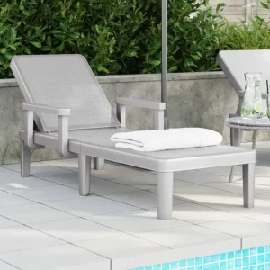Ligstoel met verstelbare rugleuning voor ultiem comfort in de zon