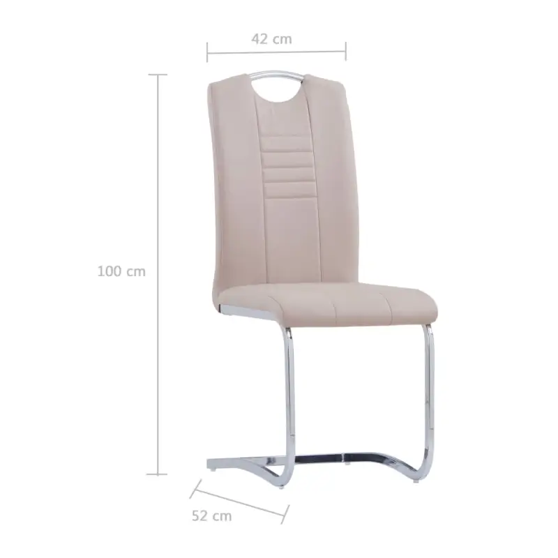 Moderne eetkamerstoelen met verchroomd stalen frame en comfort - Afbeelding 7