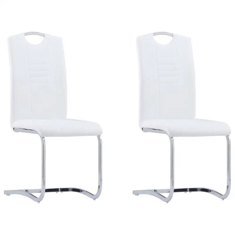 Moderne eetkamerstoelen met verchroomd stalen frame en comfort - Afbeelding 9