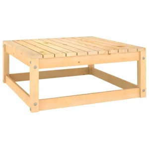 Modulaire tuinbank met voetenbank van massief grenenhout