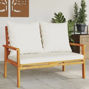 Modulaire tuinbank van massief acaciahout voor een comfortabele zitervaring