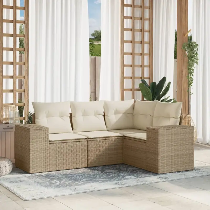 Modulaire tuinbanken met beige materiaal en gepoedercoat staal afmetingen - Afbeelding 2