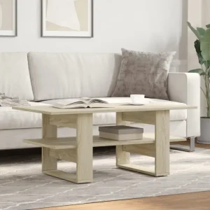 Stabiele salontafel met uniek ontwerp en bewerkt hout