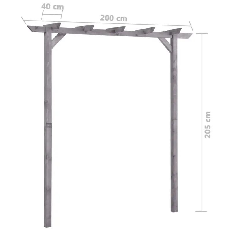 Stijlvolle houten pergola van geïmpregneerd grenenhout voor tuin en terras - Afbeelding 6
