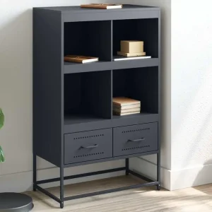 Trendy hoge kast van duurzaam staal voor een elegante interieurstijl